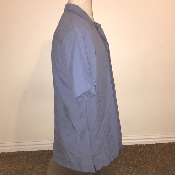 Quicksilver Blue Button-Front Shirt Size Large - Picture 3 of 6